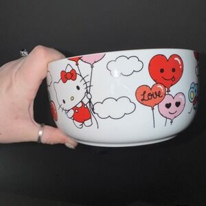 Nwt Sanrio Hello Kitty‎ Ceramic Food Bowl No Lid Valentines Day Heart Love Gift